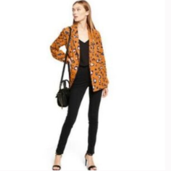 N5-NEW WITH TAGS 3.1 Phillip Lim Orange Oversized Leopard Print Blazer - Picture 9 of 10